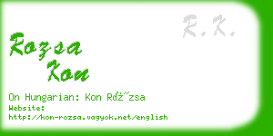 rozsa kon business card